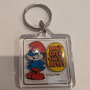 Smurfs Key Holder with Red and Blue Design